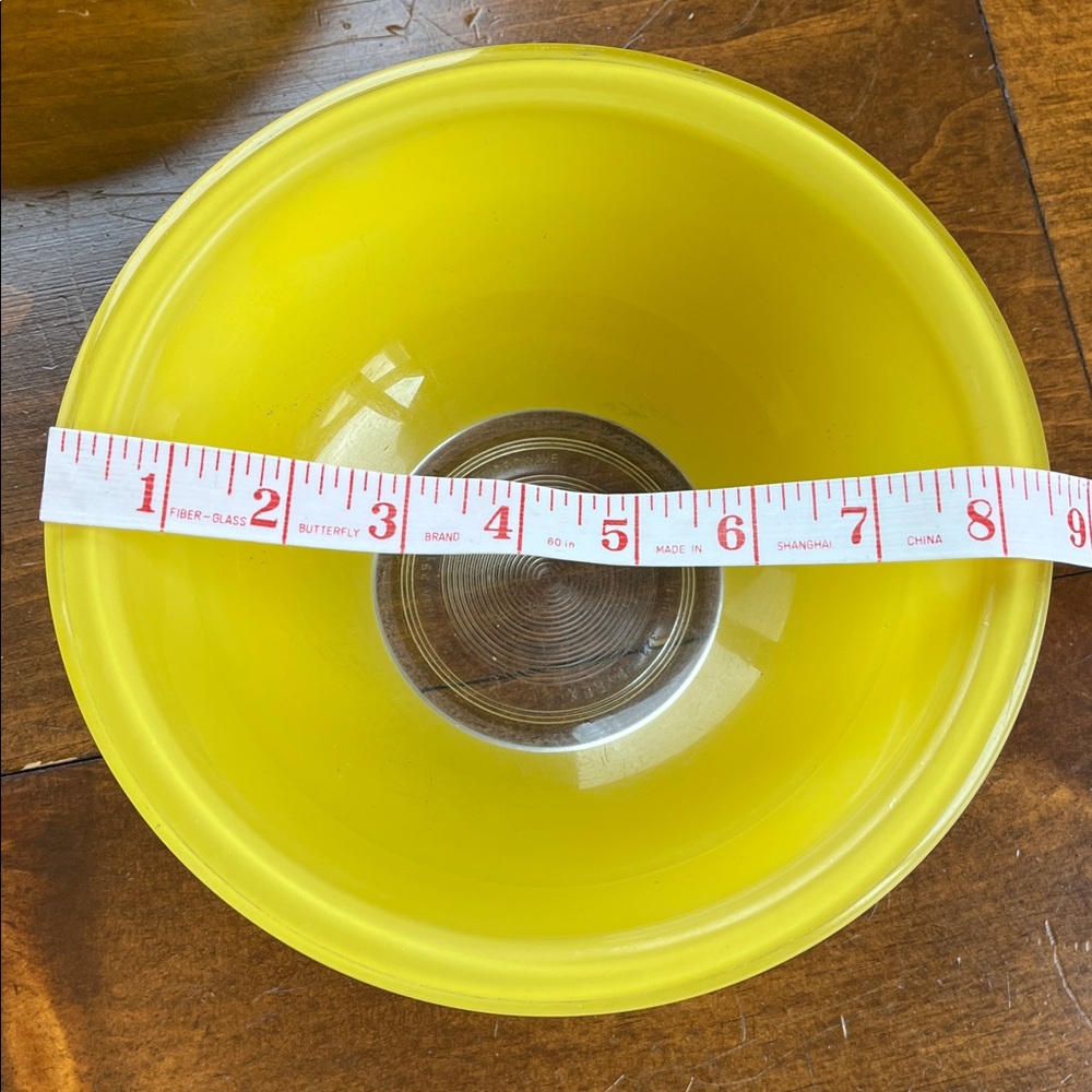 3- Pyrex Vintage Mixing Bowls Yellow Clear Bottoms - Picture 7 of 16